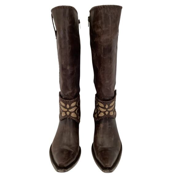 Old Gringo Melissa 15" In Chocolate Brown Western Cowgirl Snip Toe Size 9 Boots - Picture 5 of 10